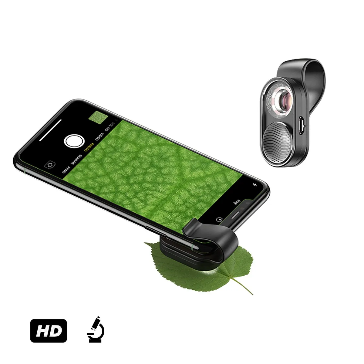 APEXEL - Lente 100x Para Microscopio Smartphone MS100 - Negro