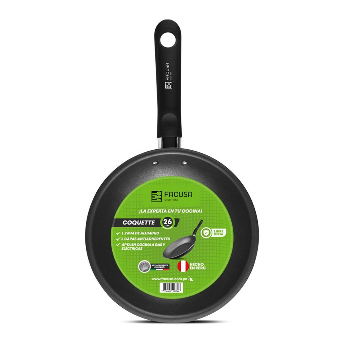 FACUSA - Sartén Coquet #26 20145281 - Antiadherente, Aluminio
