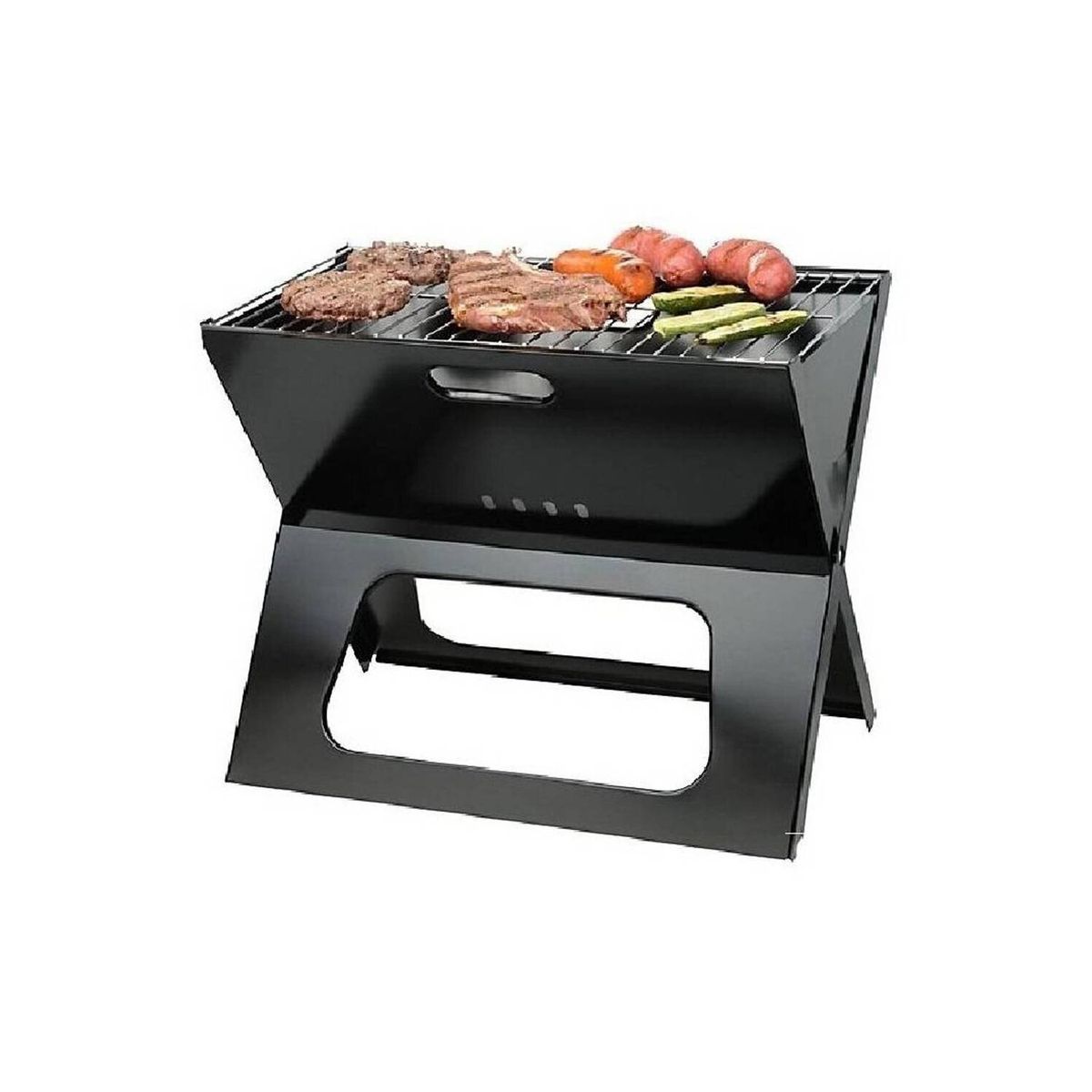 SUPER RACK - Parrilla Portátil Plegable a Carbón