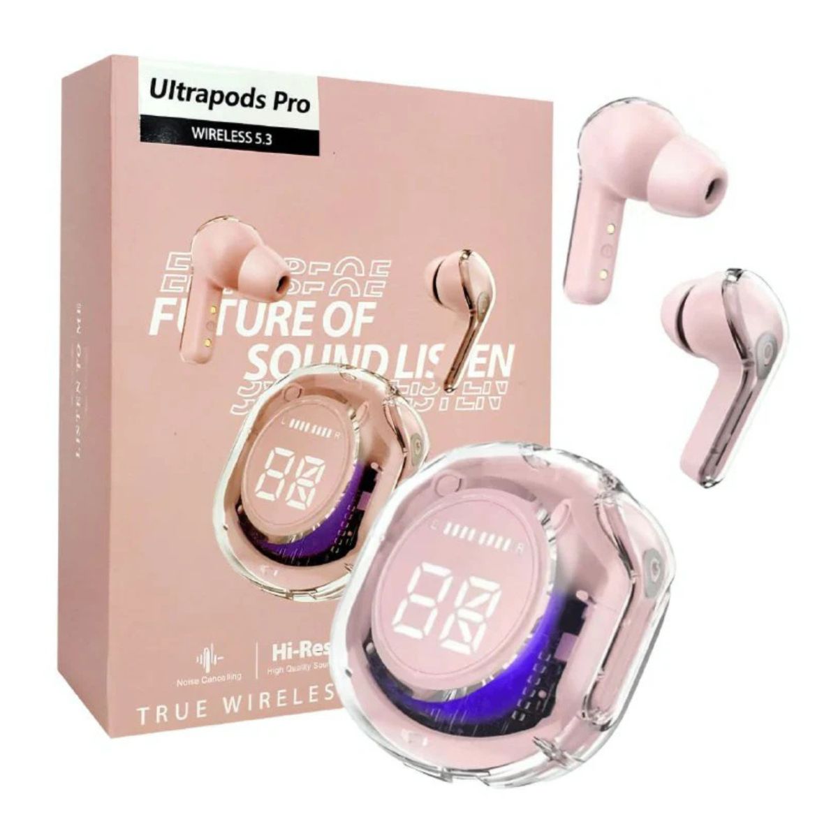 GENERICO - AUDIFONOS ULTRAPODS PRO WIRELESS 5.3 ROSADO BLUETOOTH