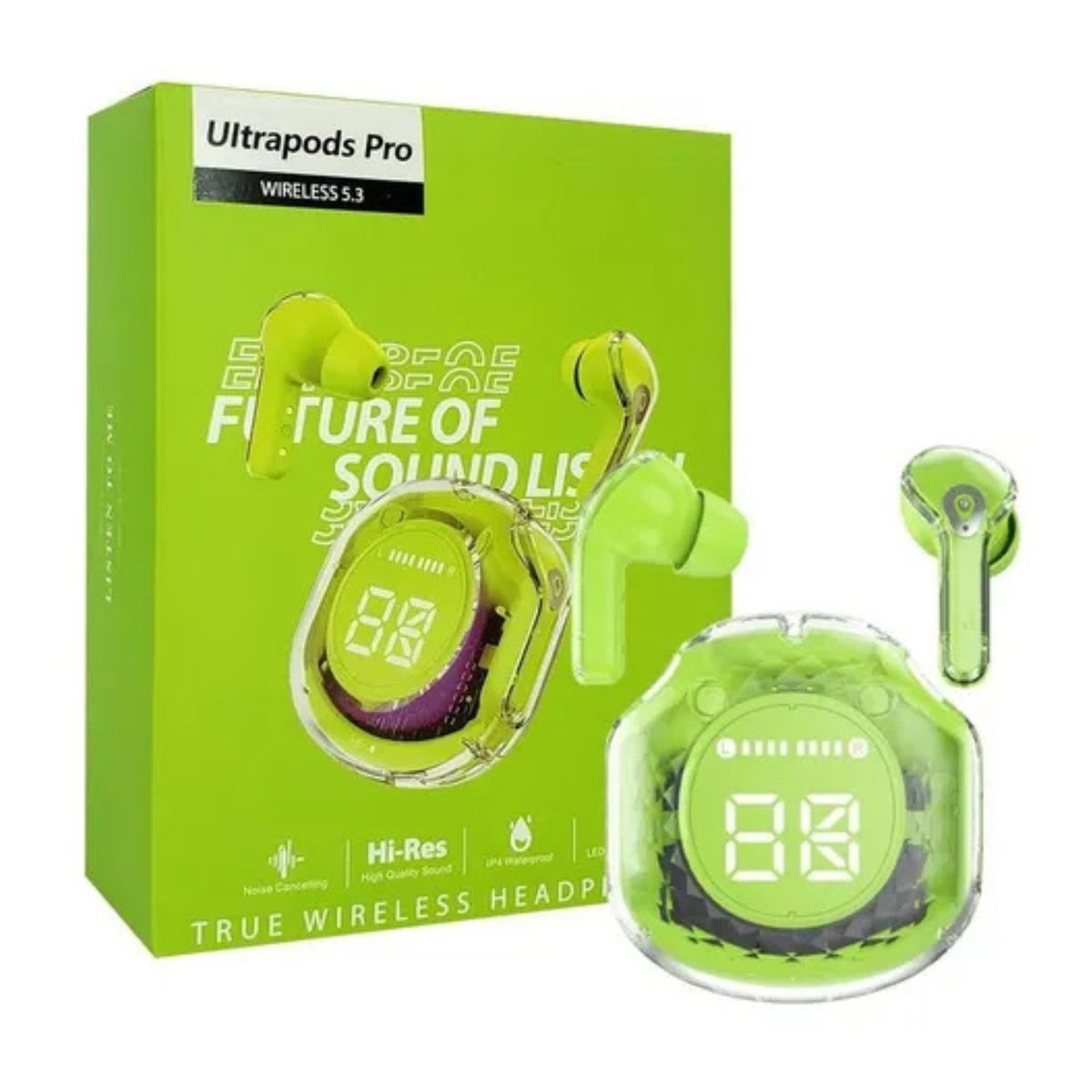 GENERICO - AUDIFONOS ULTRAPODS VERDE PRO WIRELESS 5.3 BLUETOOTH