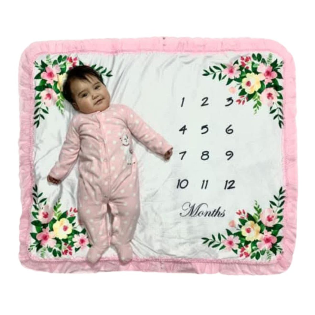 GENERICO - Manta De Algodón Pima Para Cumple Mes De Bebe