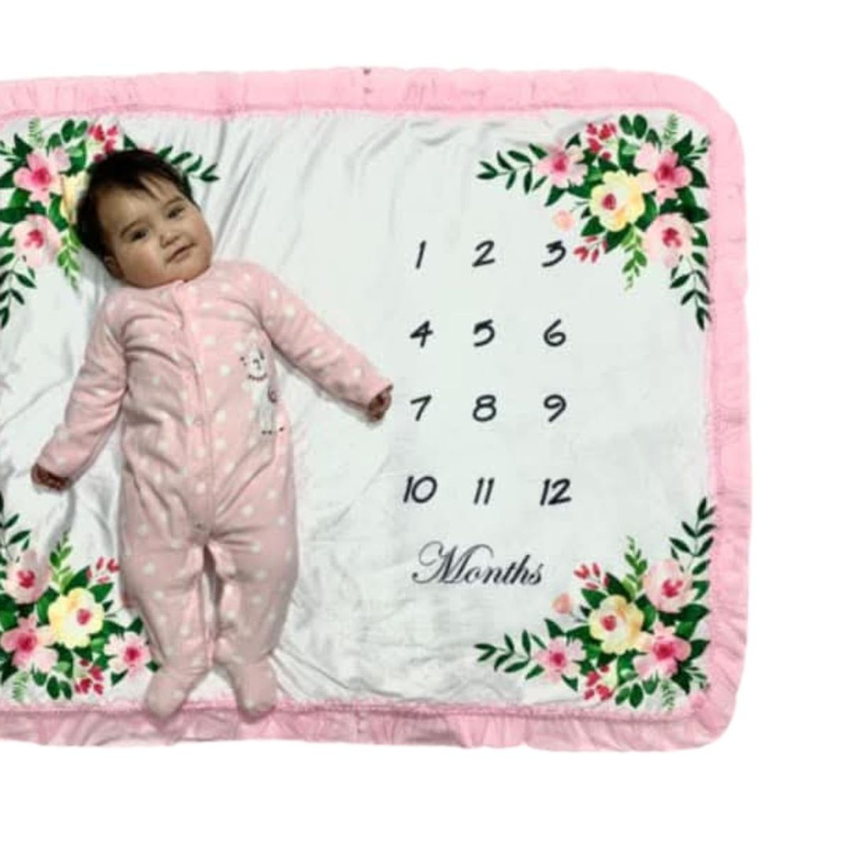 GENERICO - Manta De Algodón Pima Para Cumple Mes De Bebe