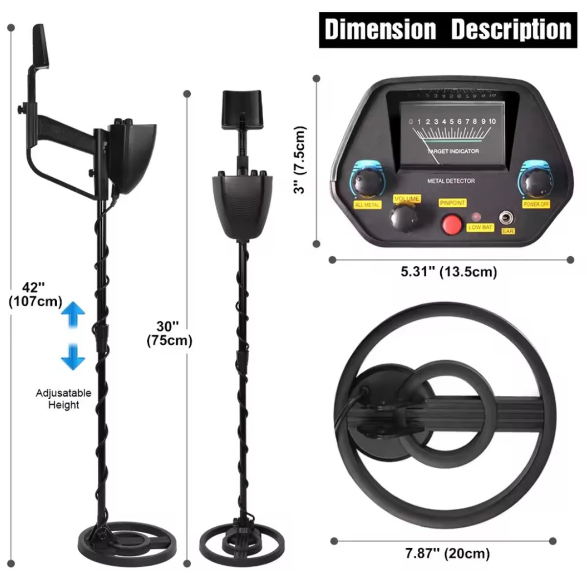 GENERICO - DETECTOR DE METAL ORO JOYAS MONEDAS MD4080