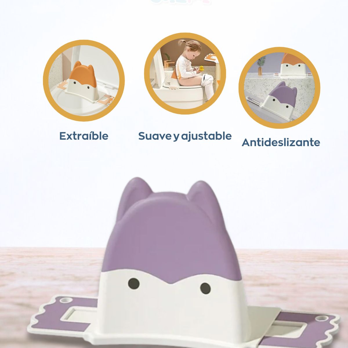GENERICO - Asiento infantil para inodoro «HAPPY» Lila