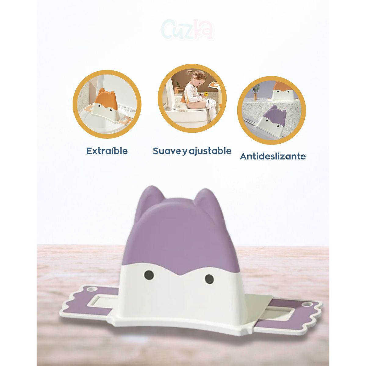 GENERICO - Asiento infantil para inodoro «HAPPY» Lila