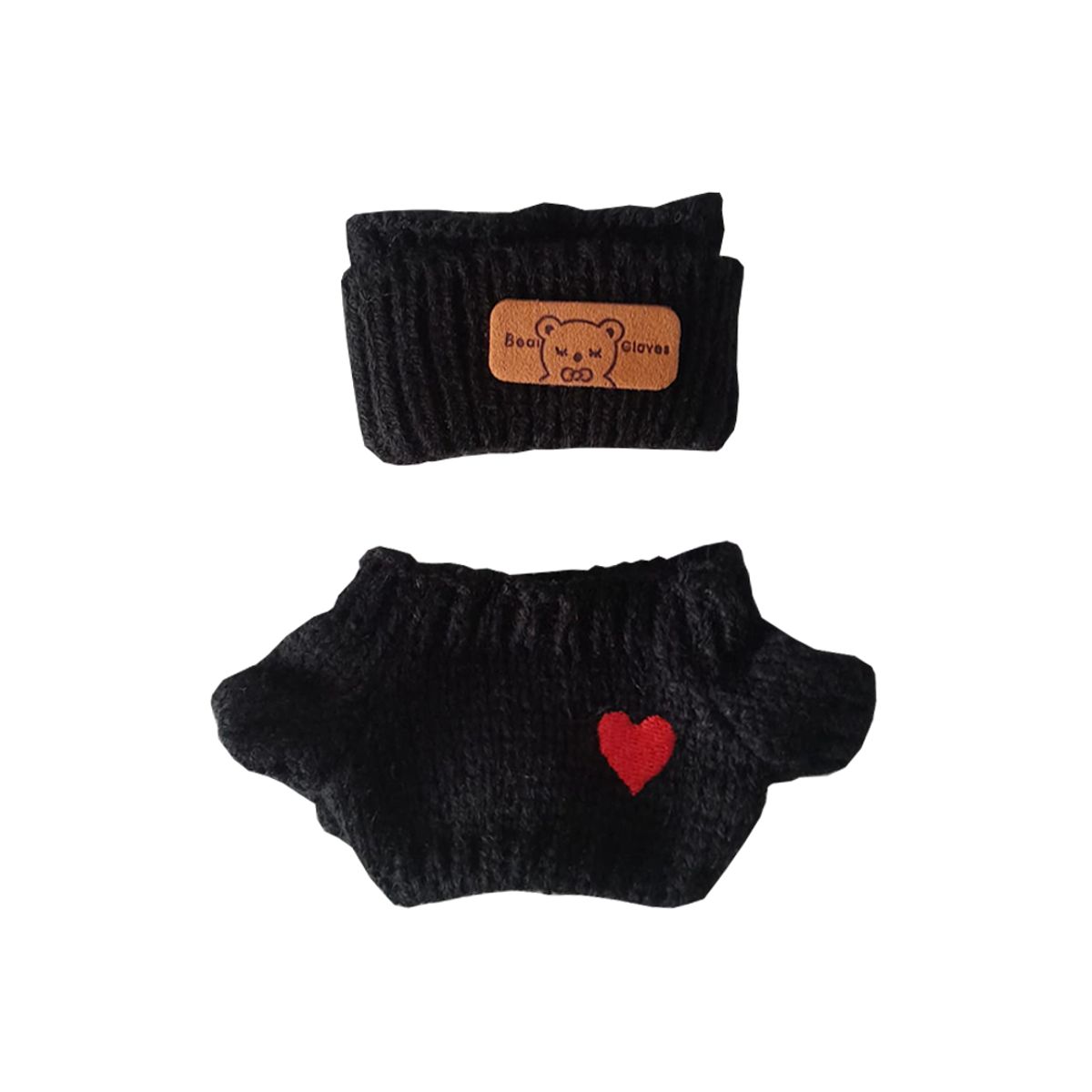 DISEÑO ORIGINAL - Ropa Labubu Chompa Lana con Gorro Negro