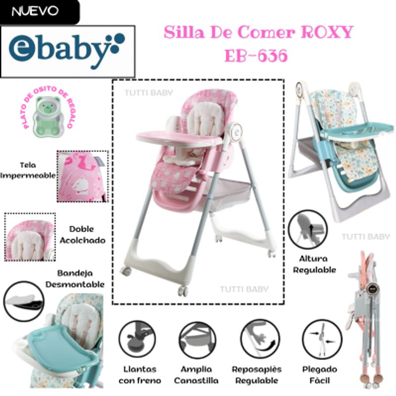 EBABY - SILLA DE COMER GRADUABLE ROXY - FUCSIA