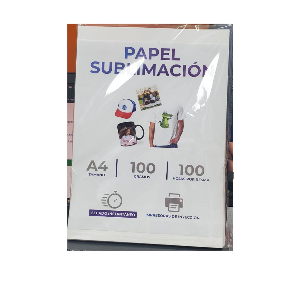 GENERICO - Papel De Sublimación Premium Tamaño A4 100 Hojas Paquete