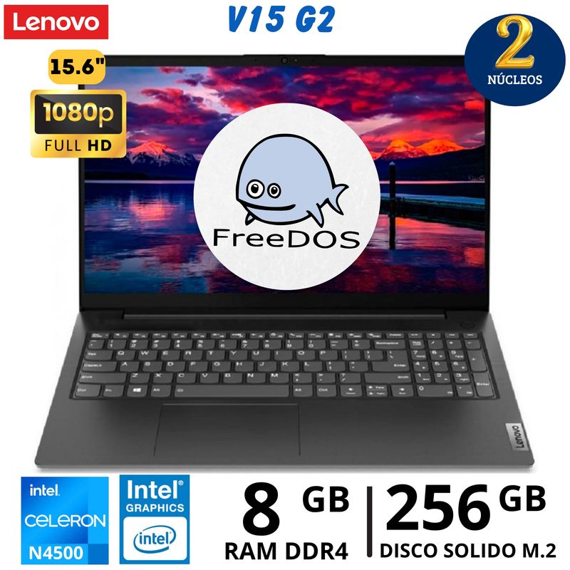 LENOVO - Laptop Lenovo ThinkPad V15 G2 IJL Celeron N4500 156 FHD Ram 8GB SSD 256GB FreeDos