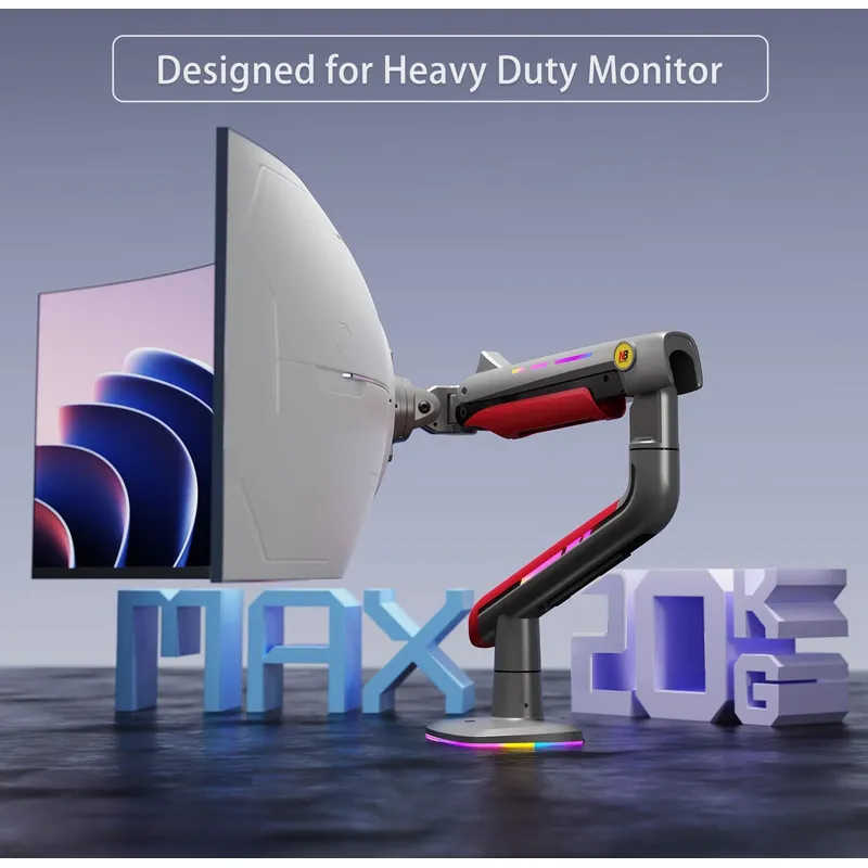 NB NORTH BAYOU - Rack Con Luces RGB Para Monitor Gamer 32  A 60  Nb L50