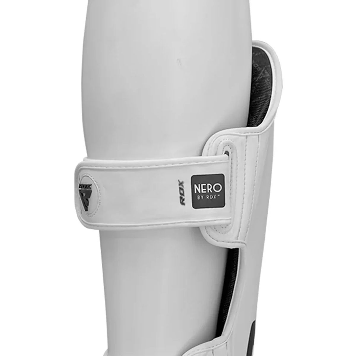 RDX - Canilleras con Empeine para Muay Thai Noir T15 Blanco - S
