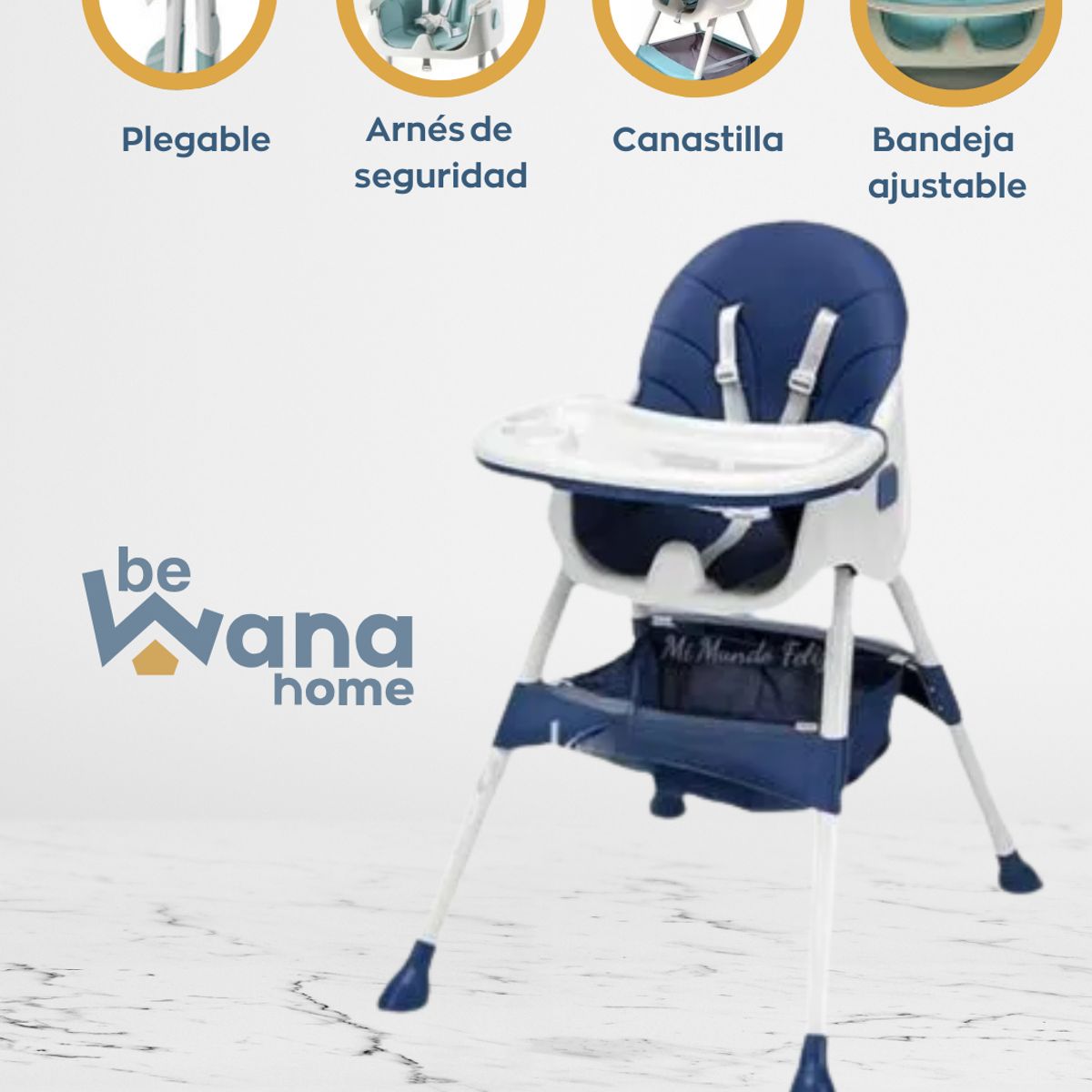 GENERICO - Silla de comer «NORDICO» Blue