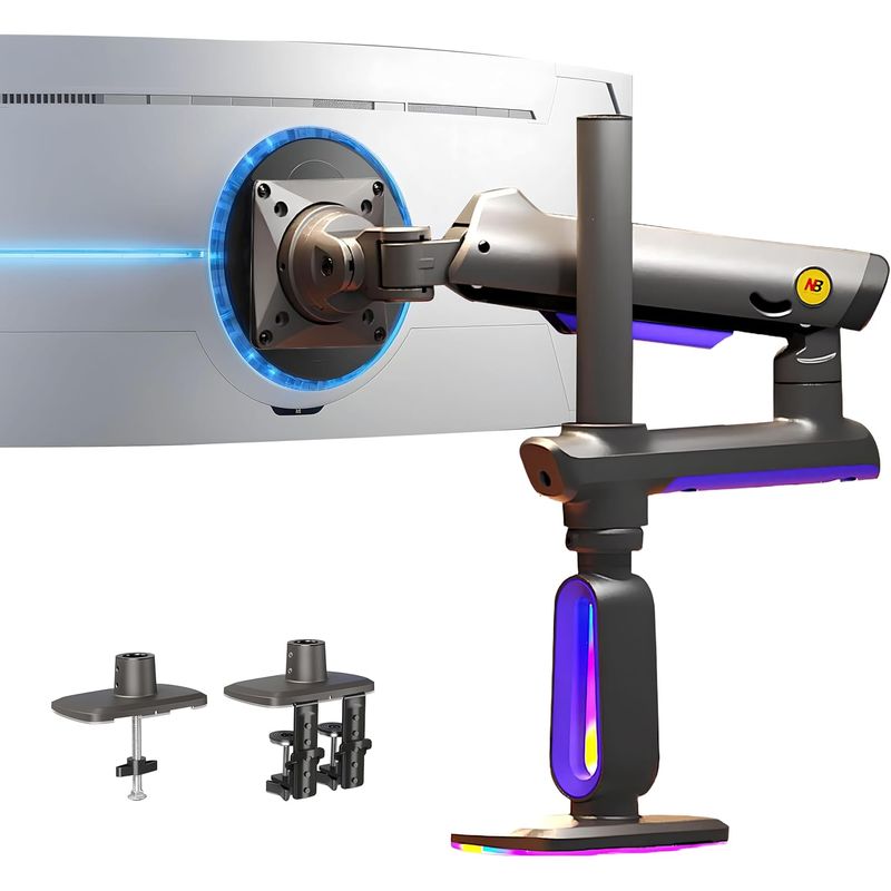 NB NORTH BAYOU - Rack Con Luces RGB Para Monitor Gamer 32 A 60 Nb G80