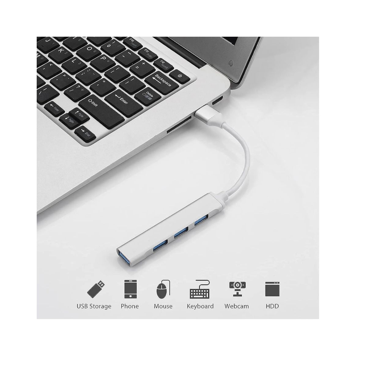 GENERICO - Adaptador Hub ALUMINIO USB 3.0 a 4 Puertos USB 3.0