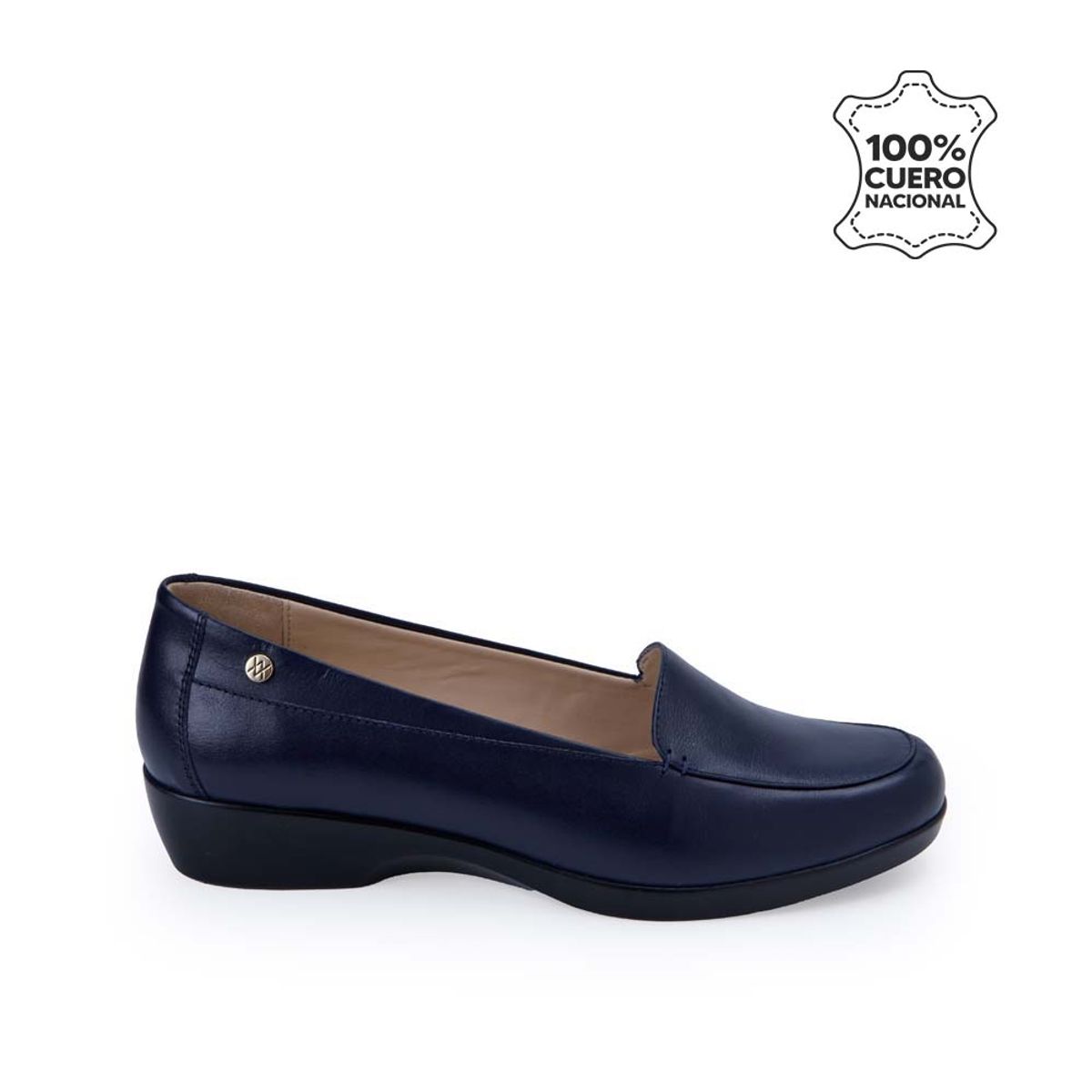 VIALE - Zapato Mocasín Casual AVE-2504 Azul Viale Cuero
