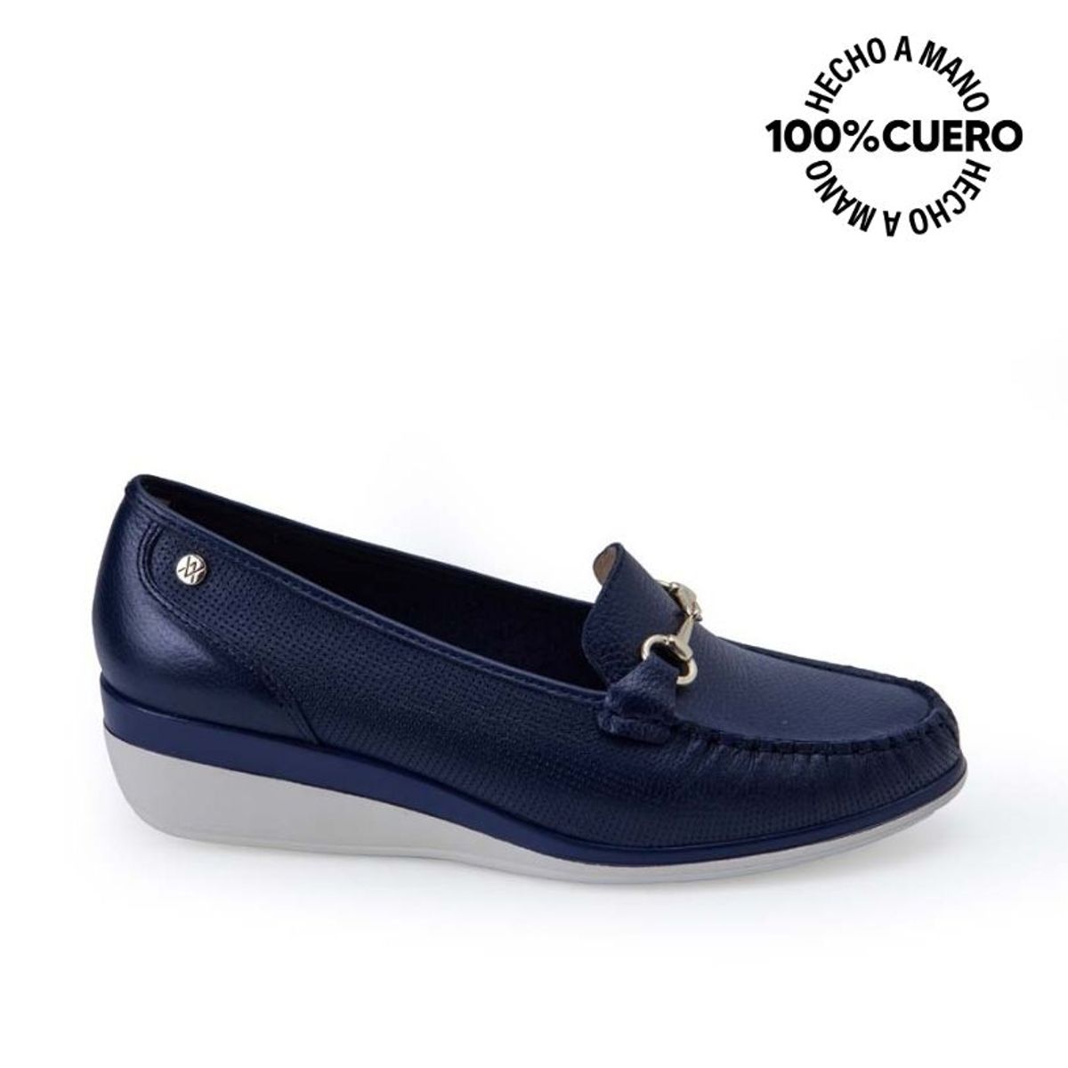 VIALE - Zapato Mocasín Casual DENI-2516 Azul Viale Cuero