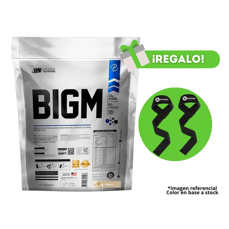 UNIVERSE NUTRITION - PROTEÍNA BIGM 3 KG VAINILLA + STRAPS
