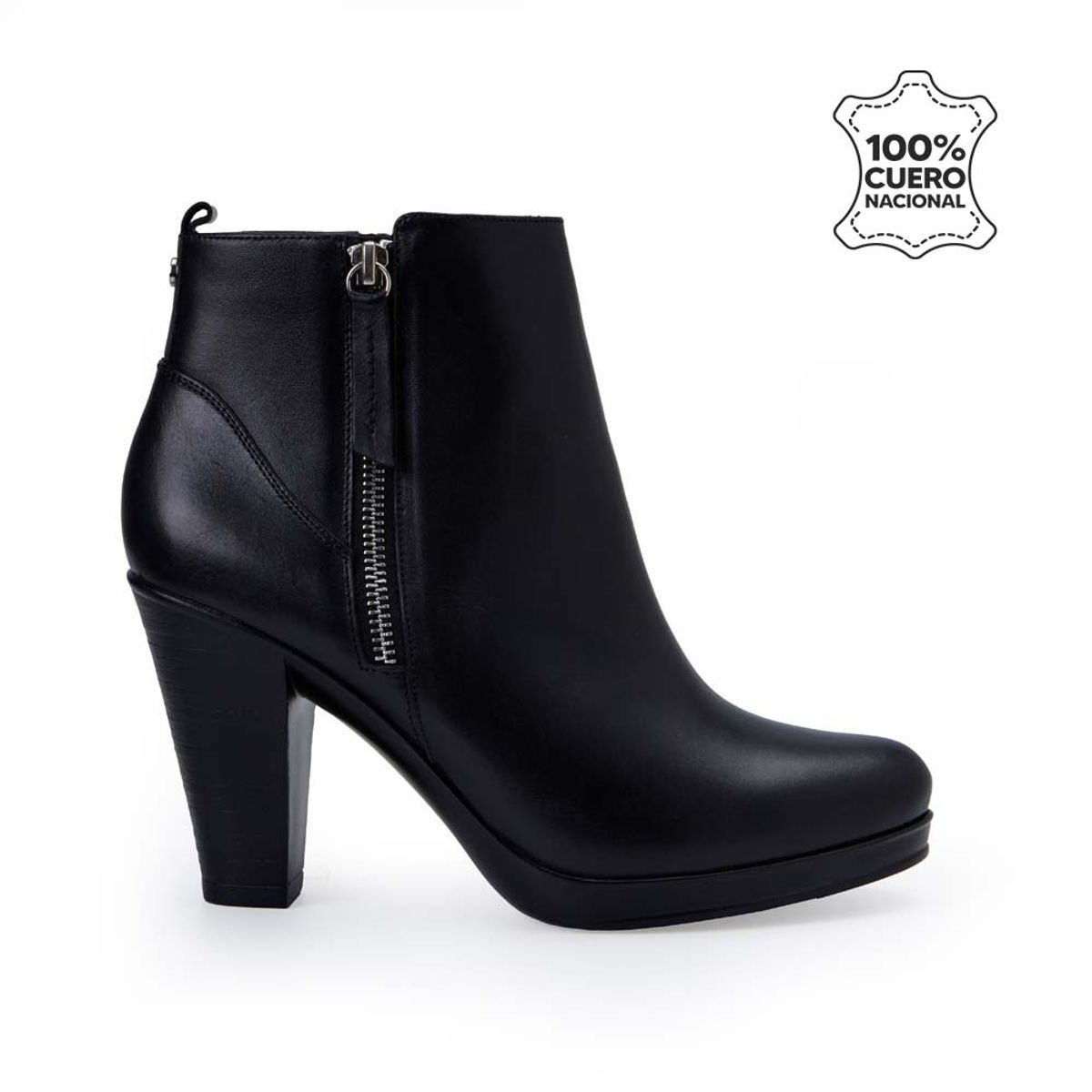 VIALE - Botín Casual LINDA-2512 Negro Viale Cuero