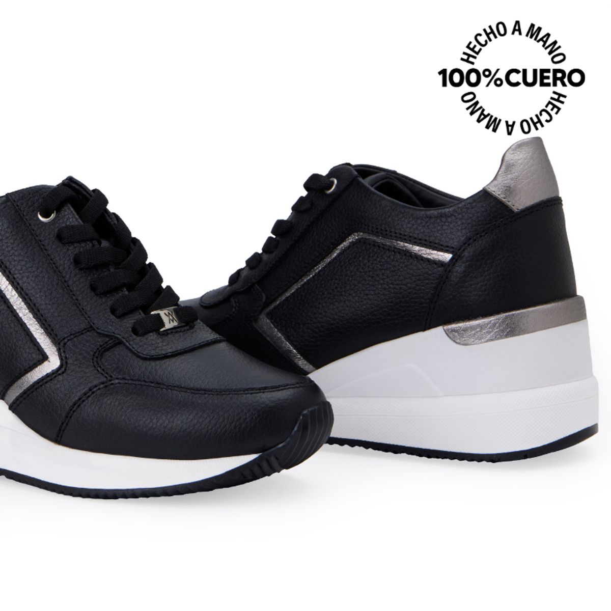 VIALE - Zapatilla Casual REC-2505 NegPeltr Viale Cuero