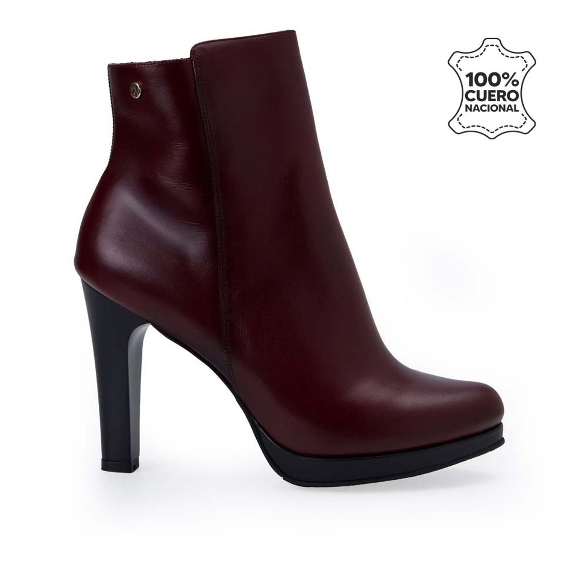VIALE - Botín Casual RUT-2504 Vino Viale Cuero
