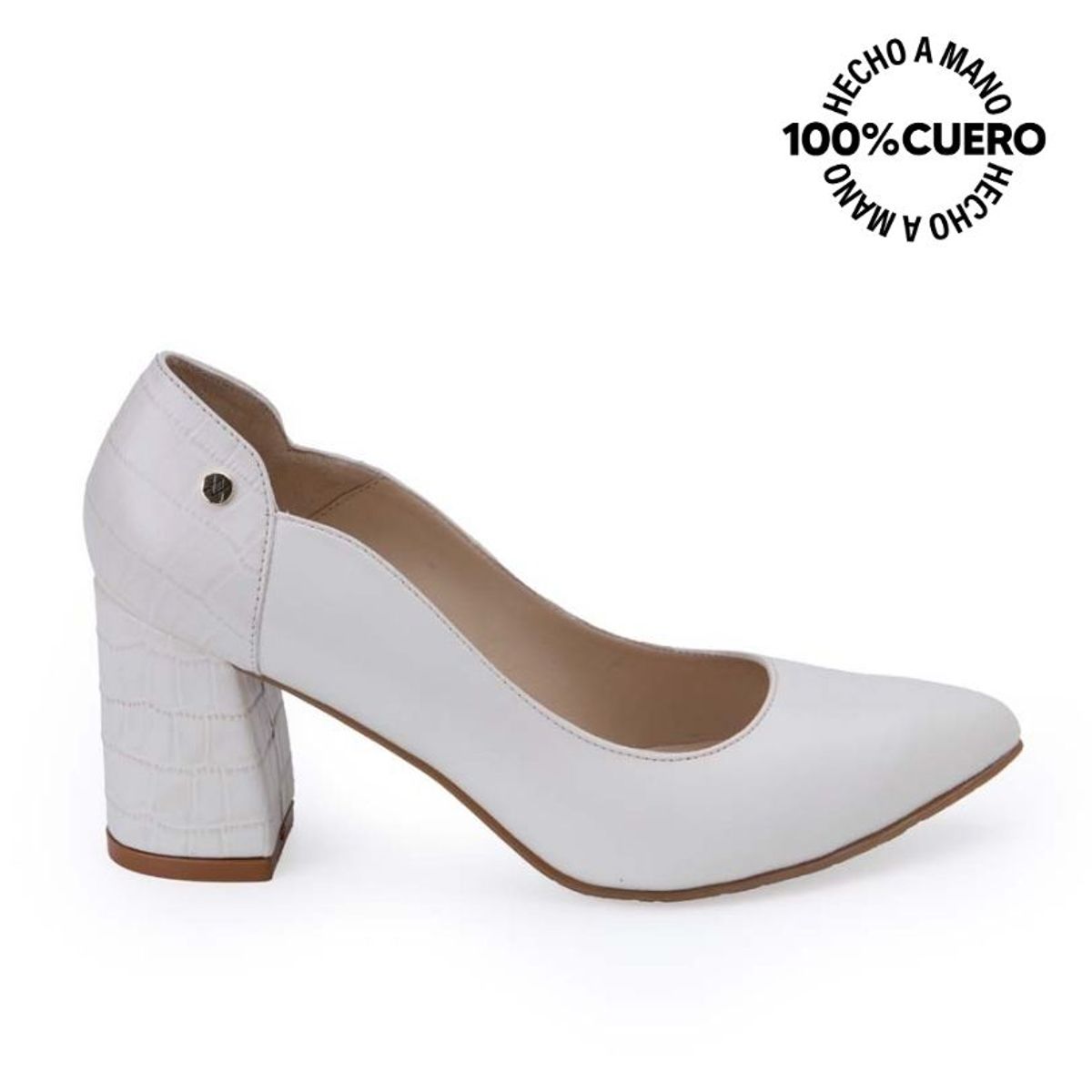 VIALE - Zapato Reina Vestir TATI-2520 Hueso Viale Cuero