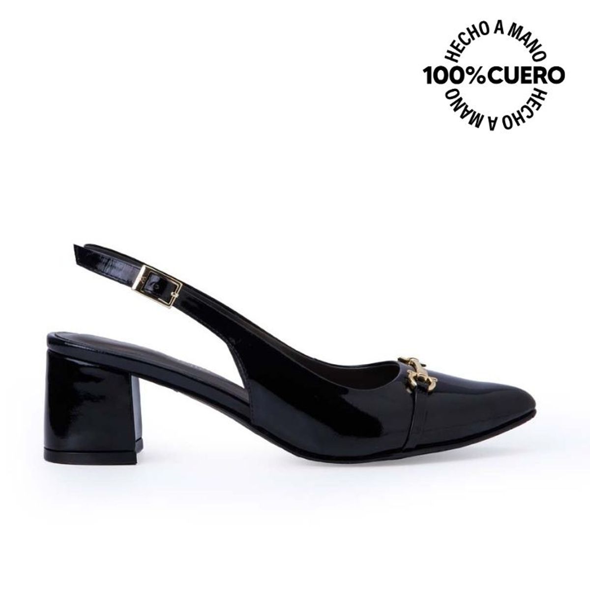 VIALE - Zapato Stiletto Casual TATI-2522 Negro Viale Cuero