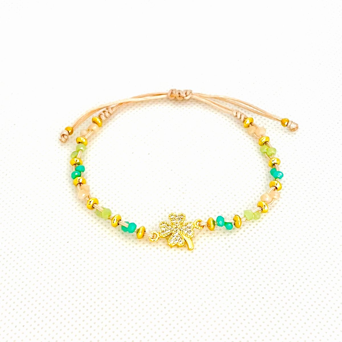 GENERICO - Pulsera hecha a mano con hilo muranos y acero - Mara