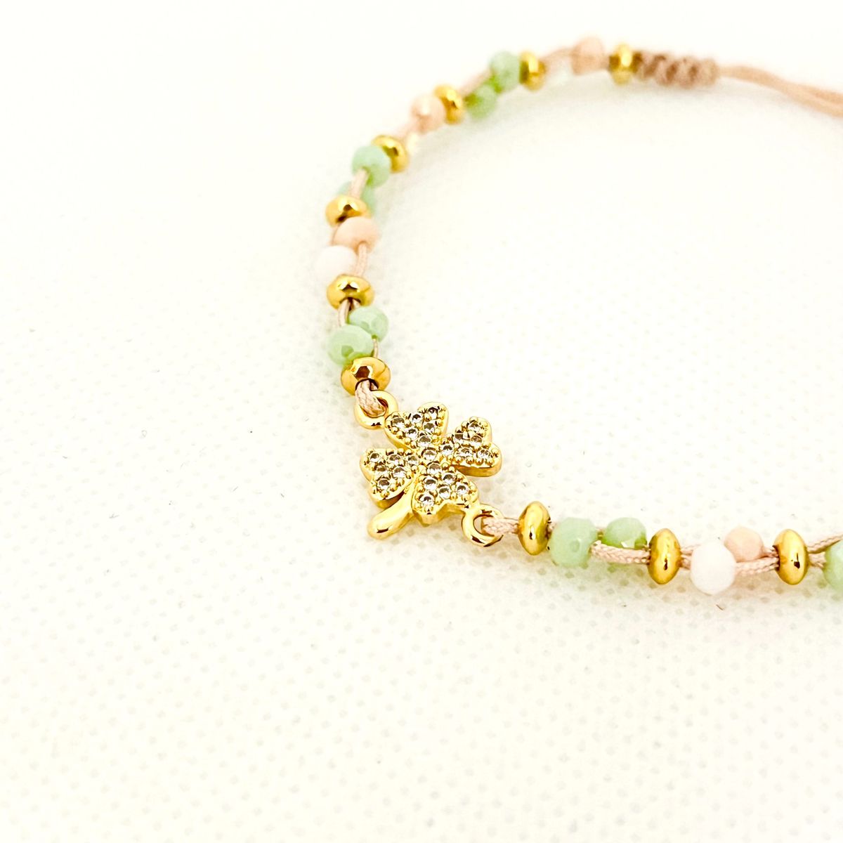 GENERICO - Pulsera hecha a mano con hilo muranos y acero - Mara