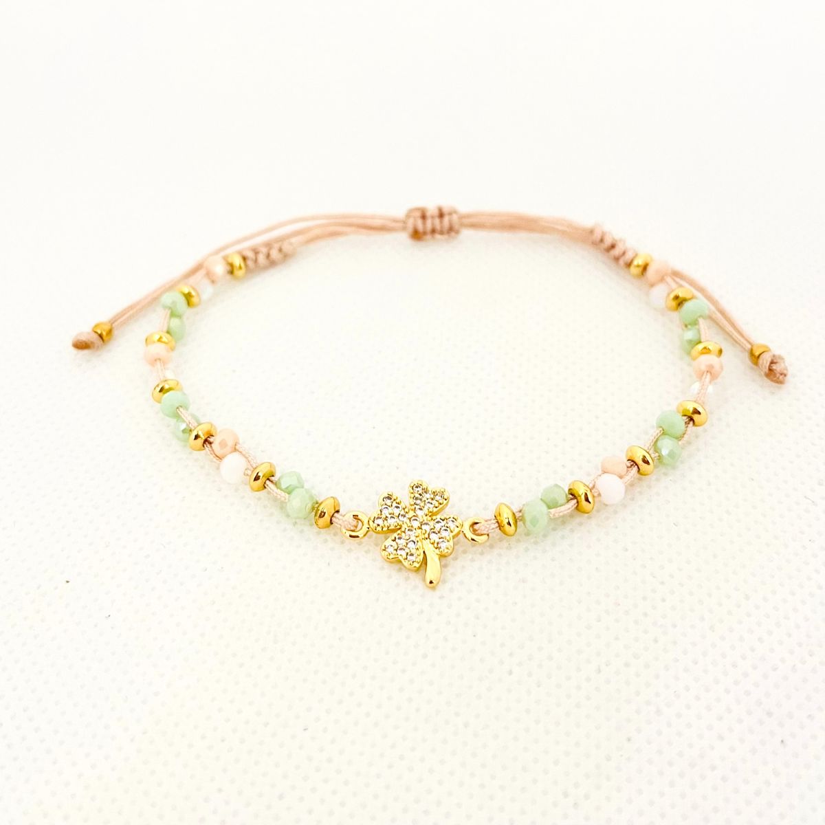 GENERICO - Pulsera hecha a mano con hilo muranos y acero - Mara