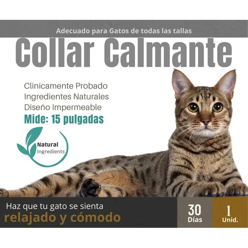 GENERICO - Collar Calmante de Feromonas para Gatos - Reduce Estrés