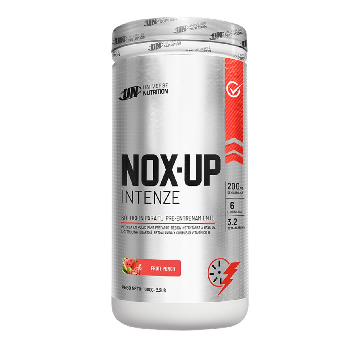 UNIVERSE NUTRITION - PRE ENTRENO NOX-UP 1 KG FRUIT PUNCH + PORTAPROTEÍNA