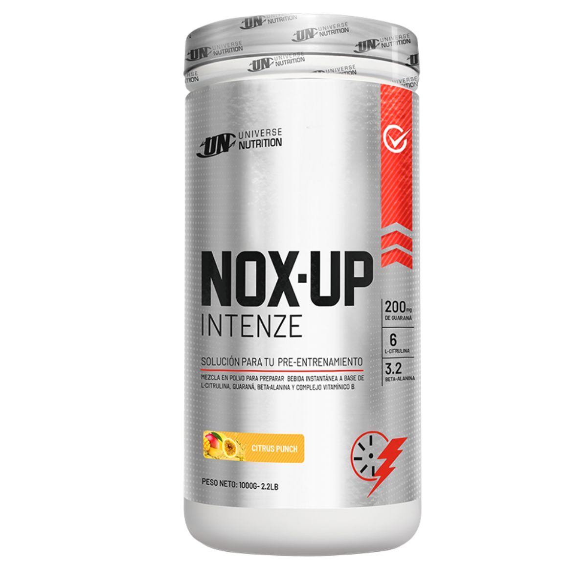 UNIVERSE NUTRITION - PRE ENTRENO NOX-UP 1 KG CITRUS PUNCH + SHAKER