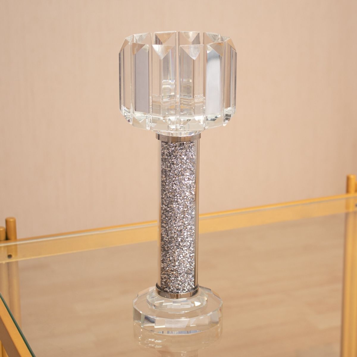 PANADECOR - Candelero Decorativo Panadecor Pequeño 27Cm De Cristal