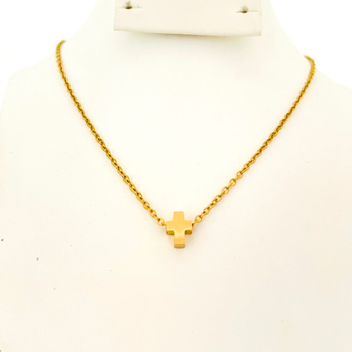 GENERICO - Collar acero dije cruz