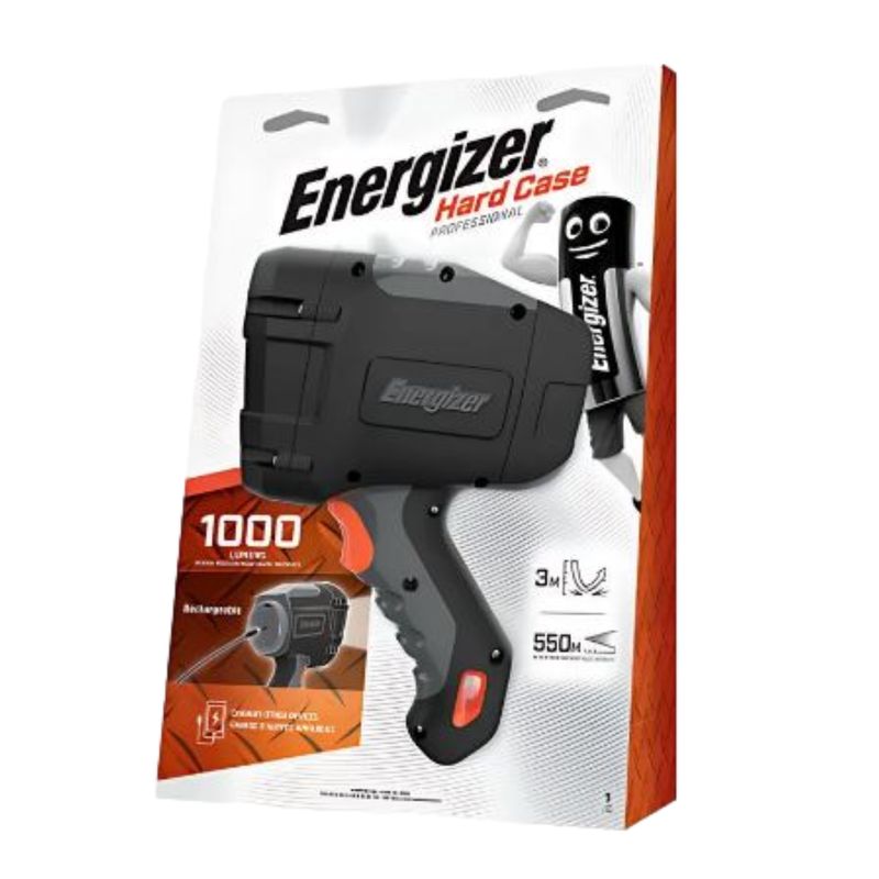 ENERGIZER - Linterna Hard Case recargable 1000 lúmenes Energizer