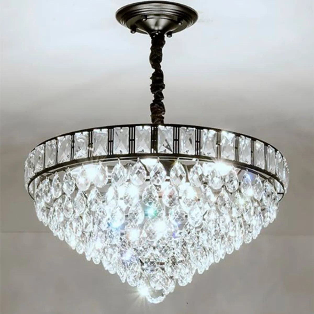 GENERICO - Lámpara Colgante Cristal Cromado