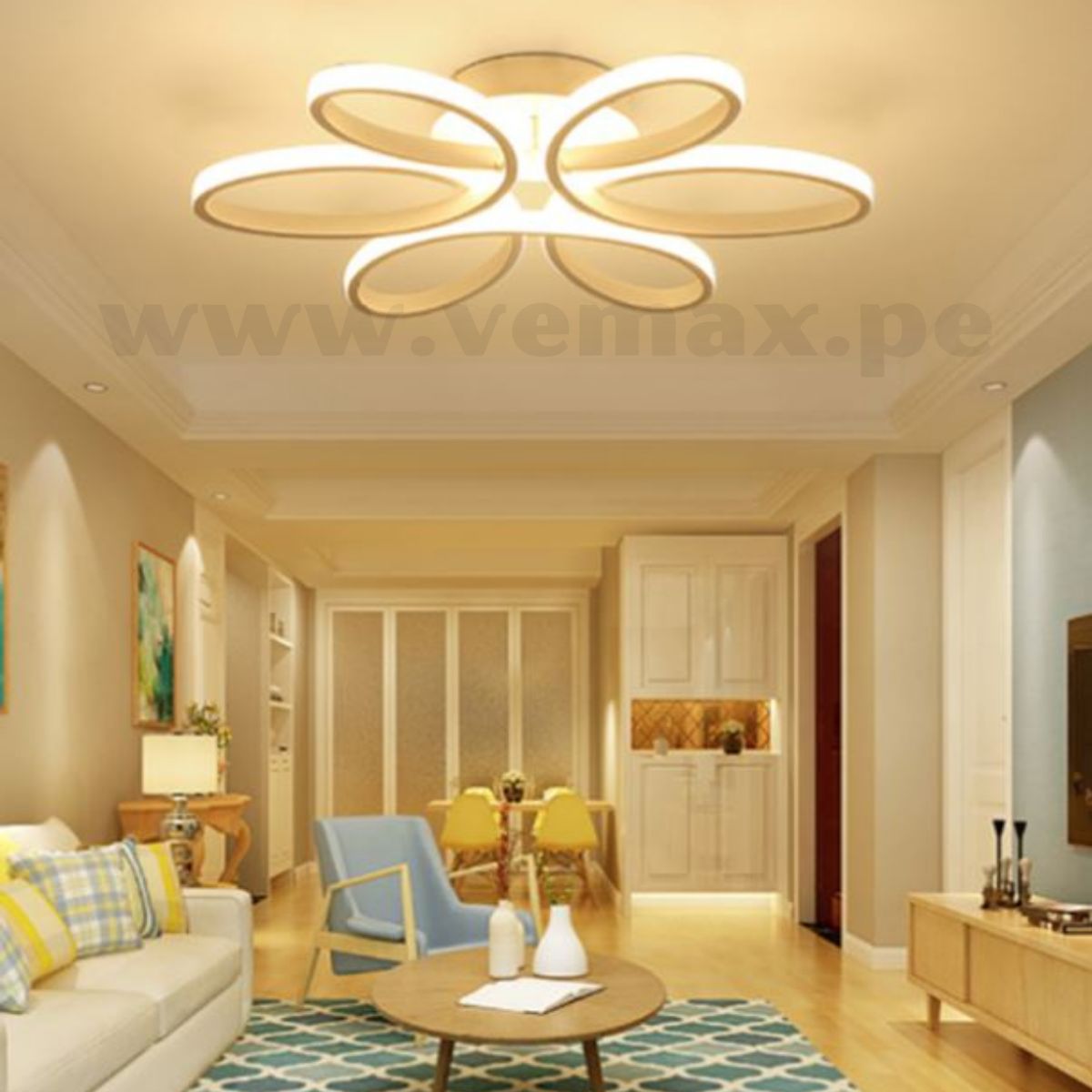 GENERICO - Lámpara de Techo Colgante Smart Led