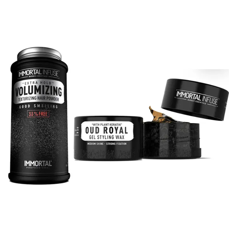 GENERICO - Duo Pack Cera OUD ROYAL 150ml  Polvo Texturizador VOLUMIZING Negro 30gr