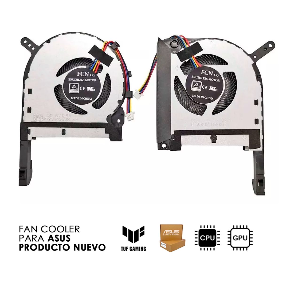 DISEÑO ORIGINAL - Ventiladores Para Asus Tuf Fx506 Fx506l Fx506lh CPU+GPU