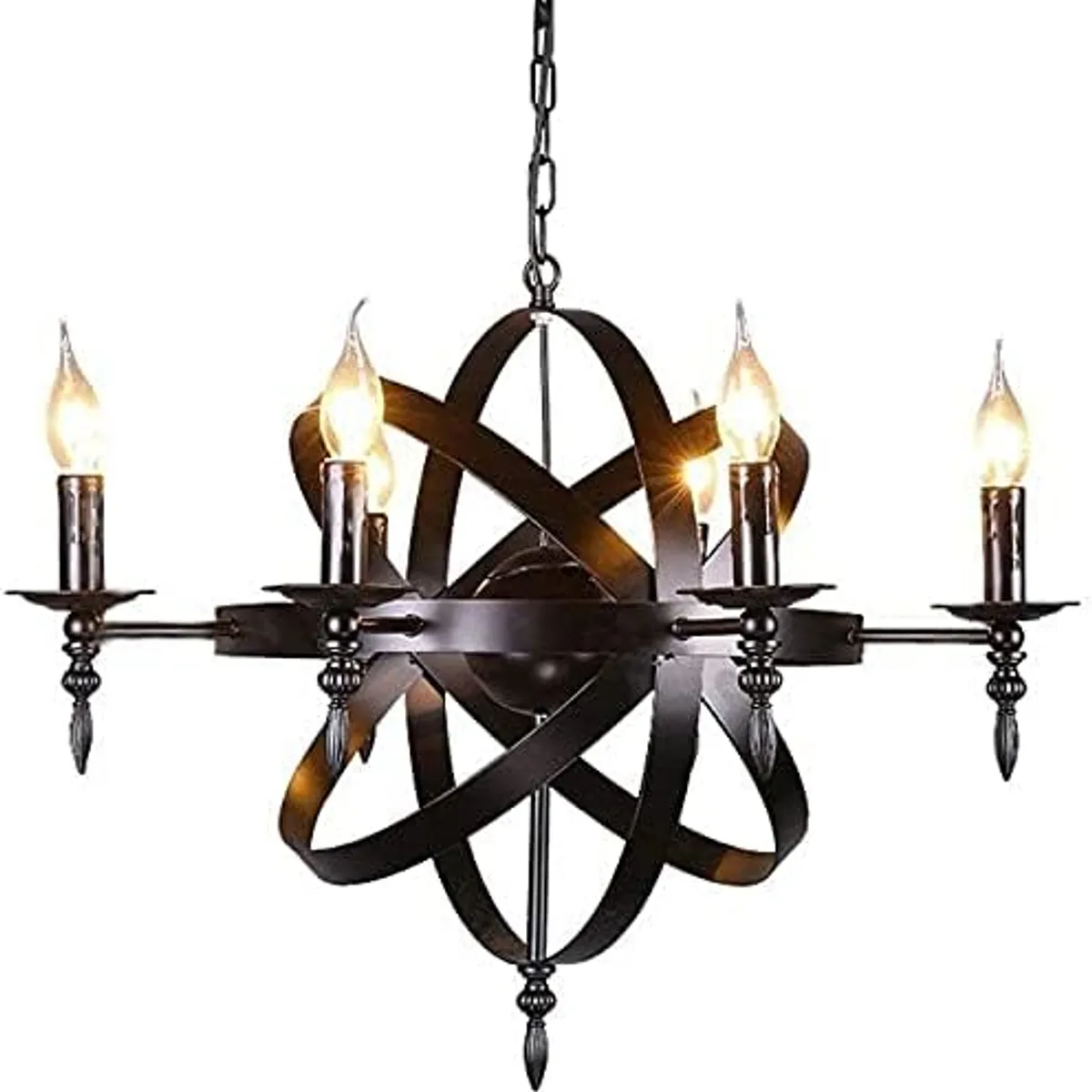 GENERICO - Lámpara Medieval Vintage Negro