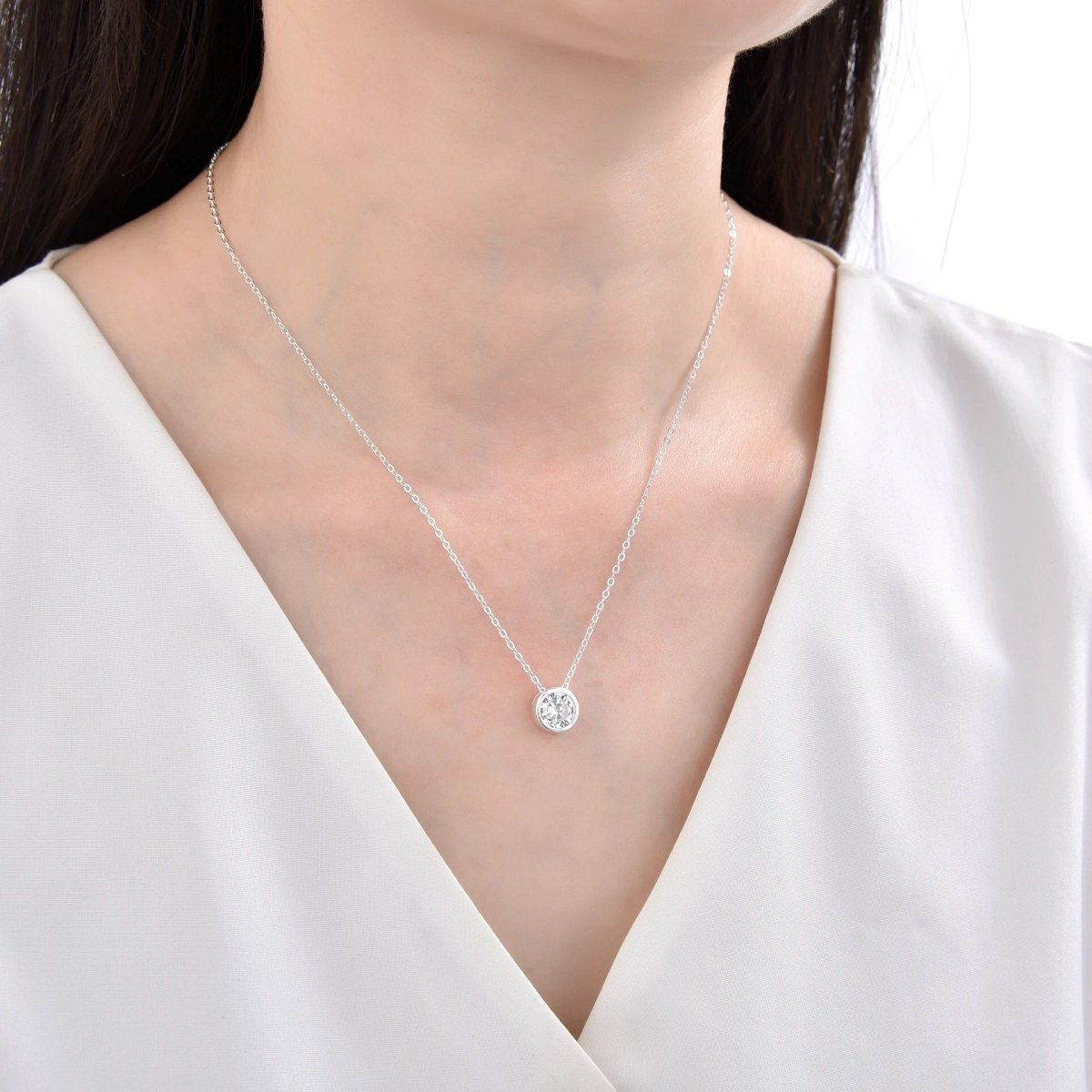 SANTORAL - Collar Punto de Luz 6mm - Plata