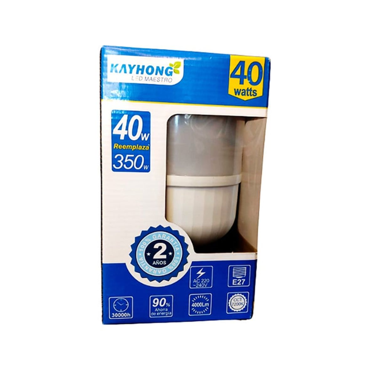 GENERICO - Foco Botella Led 40W Luz Blanca 4000Lm