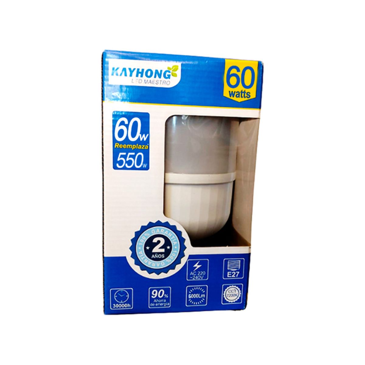 GENERICO - Foco Botella Led 60W Luz Blanca 6000Lm