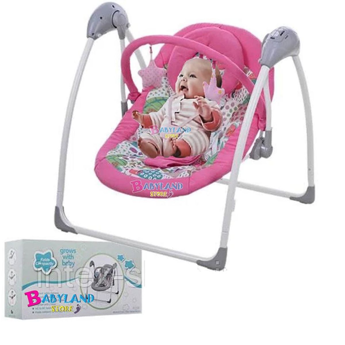 GENERICO - MECEDORA COLUMPIO BABY SWING ROSADO