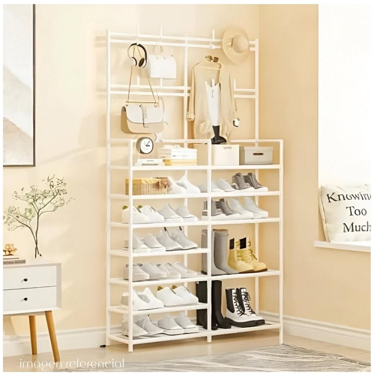 MINARI - Zapatera Perchero Colgador Ropa BL ZP10