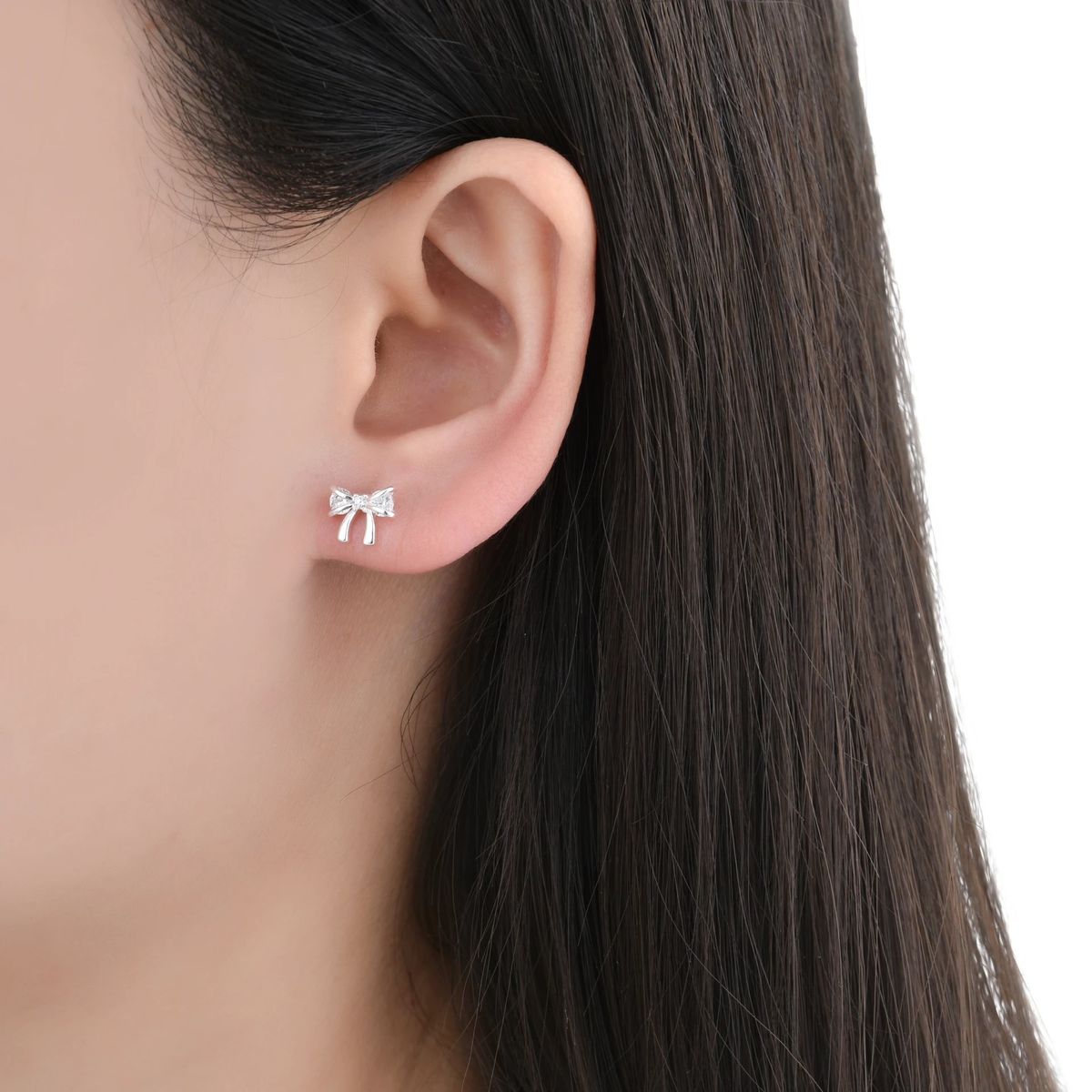 SANTORAL - Aretes Moño Brillos - Plata