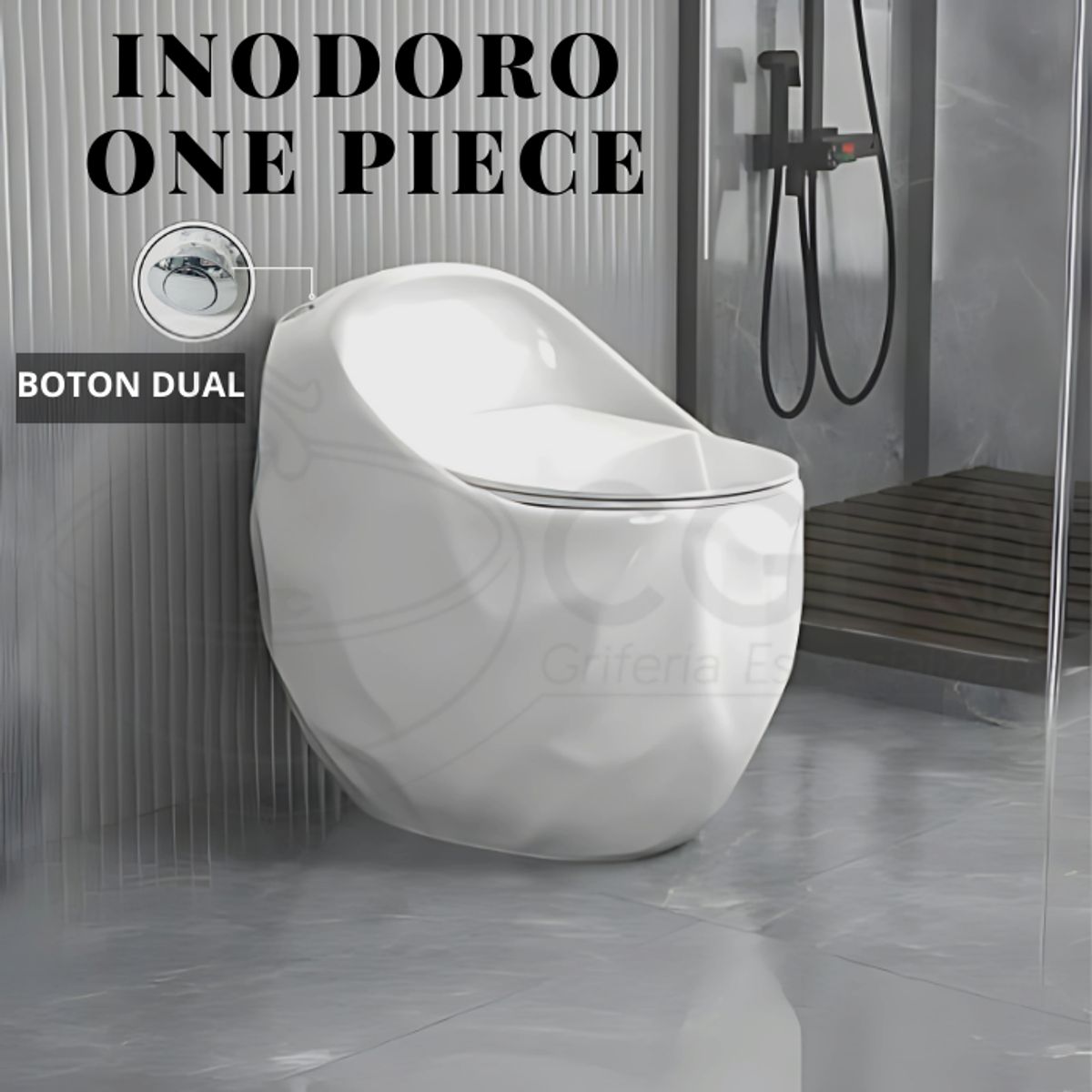 FRATELLI - INODORO ONE PIECE OVALADO BLANCO ROCOSO GAIA