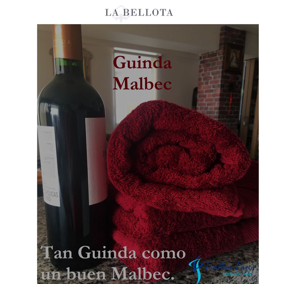 LA BELLOTA - Toalla Baño "Gold Label" 560 grs/m2 "La Bellota" 75×140cm - Guinda