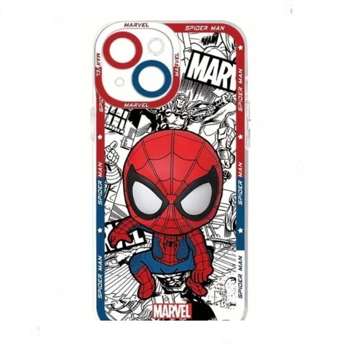 GENERICO - Funda para celular para modelo iPhone 12 - Diseño Hombre Araña + mica de vidrio